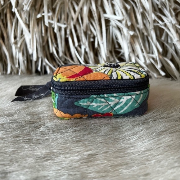 VERA BRADLEY Super Bloom Contact Case Zip Around Travel Gray Orange Floral 2013 - Picture 4 of 9